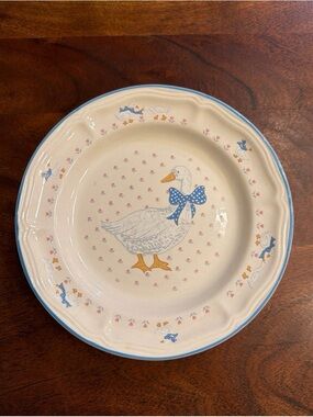 Vintage Aunt Rhody stoneware salad/dessert plate made by Brick Oven set of 6